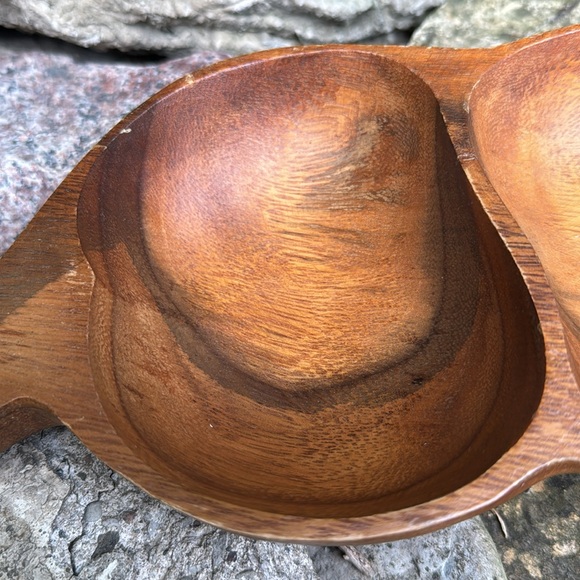 Vintage Wooden “Monkey Pod” Bowl-Pea Pod Shape - Picture 6 of 16